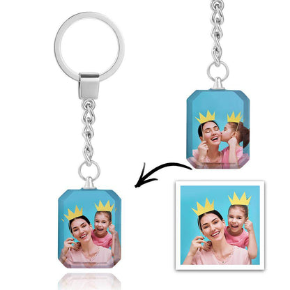 Customized Double Side Crystal Keychain With 2 Photos - WePrint