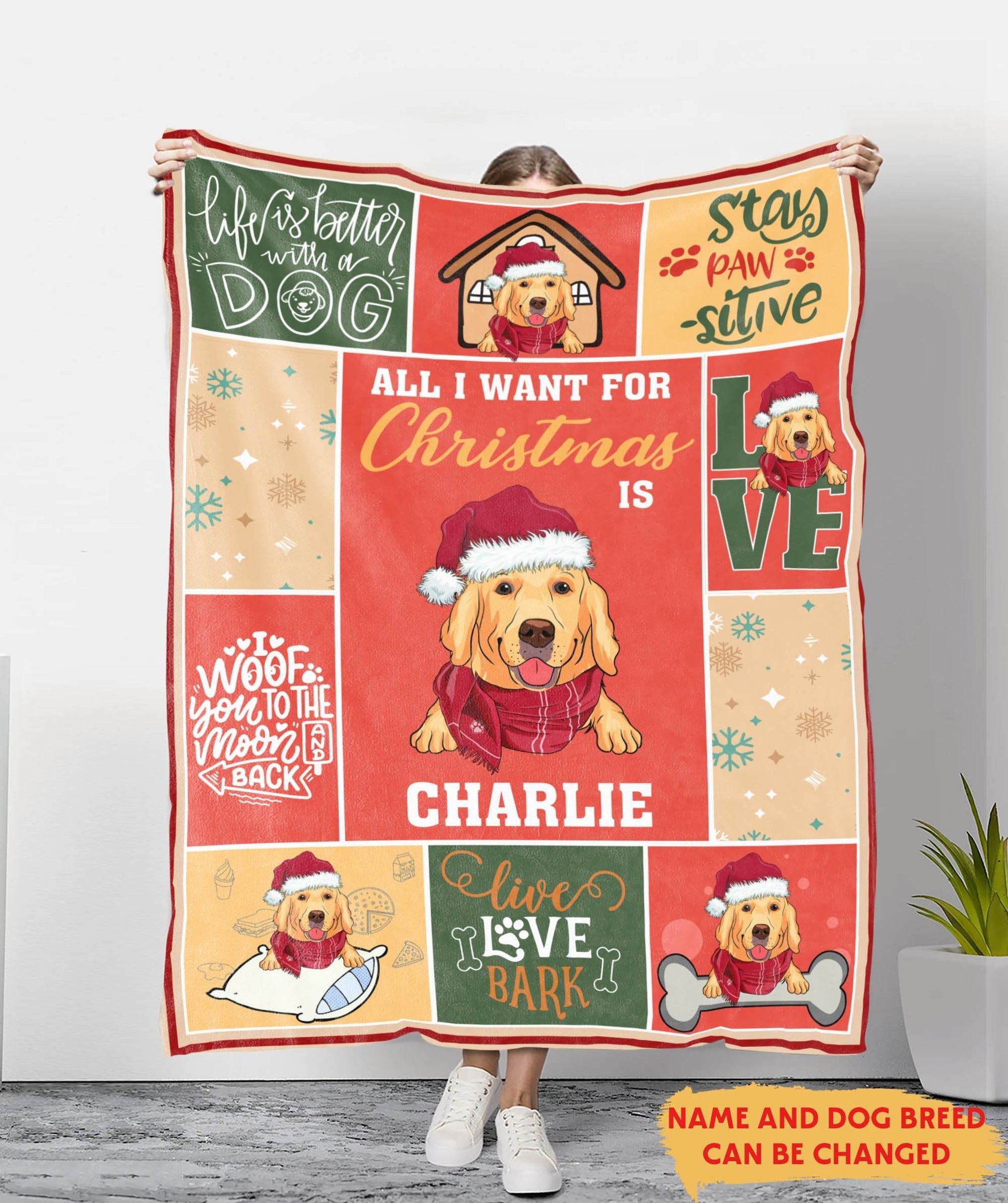 All I want - Personalized Custom Fleece Blanket - WePrint