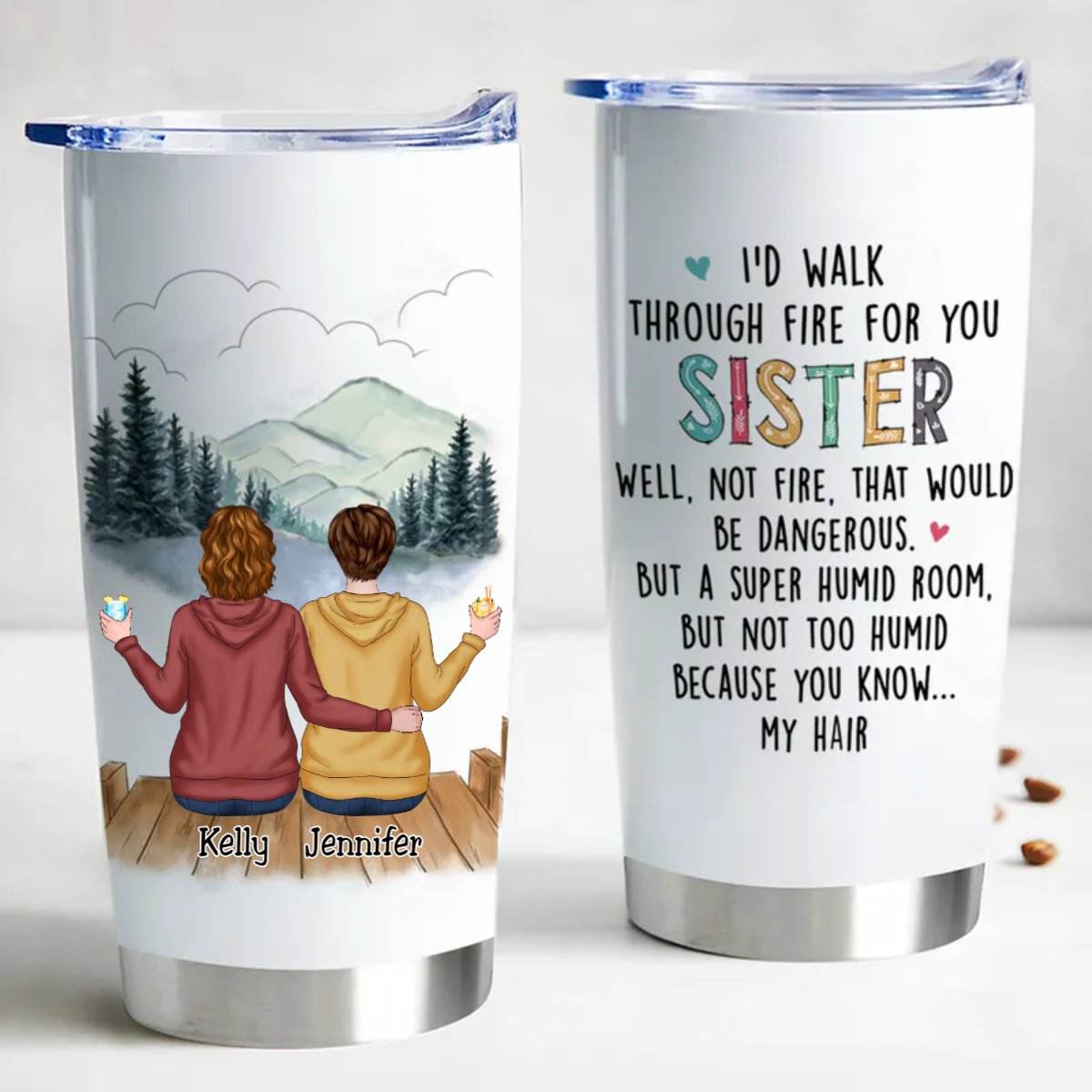 Sisters Forever 20oz Personalized Insulated Tumbler - 20oz - WePrint