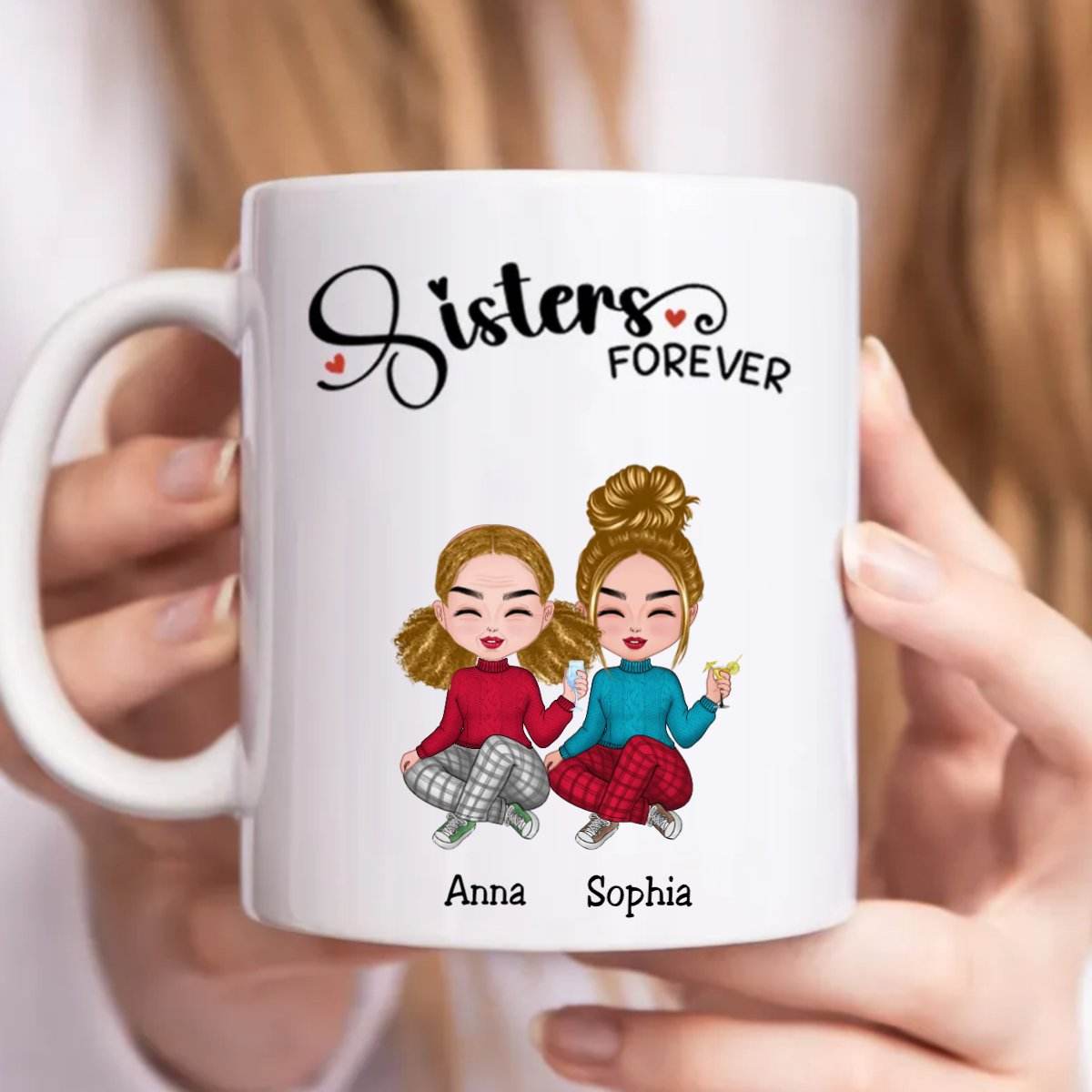 Sisters Forever - Personalized Mug - 11oz / 15oz - WePrint
