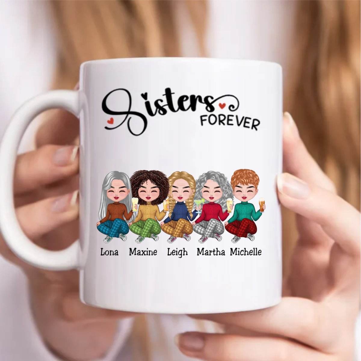 Sisters Forever - Personalized Mug - 11oz / 15oz - WePrint