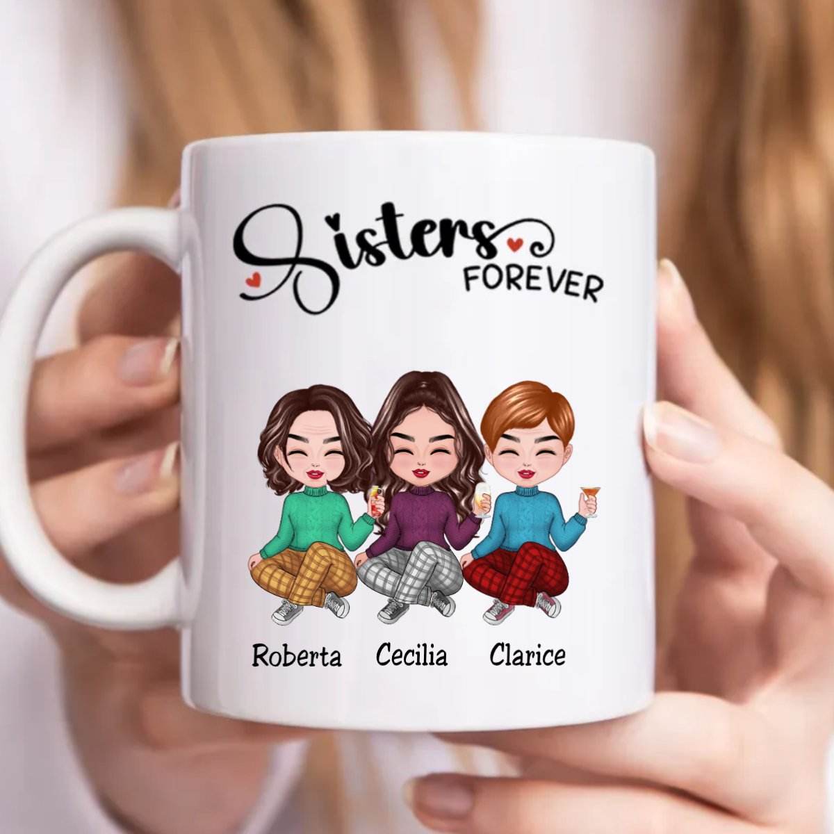 Sisters Forever - Personalized Mug - 11oz / 15oz - WePrint